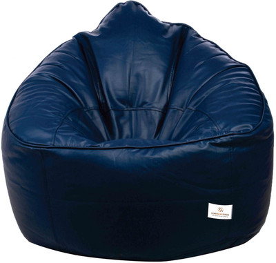 STAR XXXL Muddha Navy Blue Filled with Beans Teardrop Bean Bag  With Bean Filling(Blue)