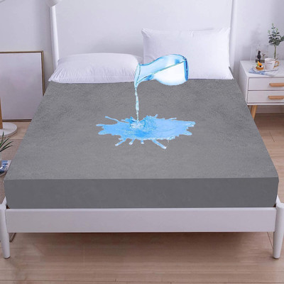 AG's Active Fitted Queen Size Breathable, Stretchable, Waterproof Mattress Cover(Grey)