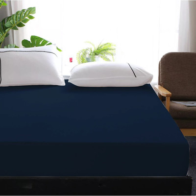 AG's Active King Size Fitted Terry Cotton Waterproof Mattress Cover(Blue)