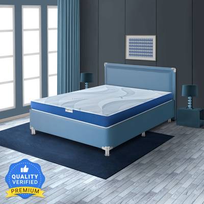 Hypnos Panorama Memory Foam Blue 8 inch King PU Foam Mattress  (Vacuum Packed L x W: 78 inch x 72 inch)