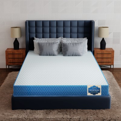 SleepyHug AirCell Series Ortho Luxe 3-layer Orthopedic Honeycomb Grid Memory Foam 5 inch Double High Resilience (HR) Foam Mattress(L x W: 72 inch x 48 inch)