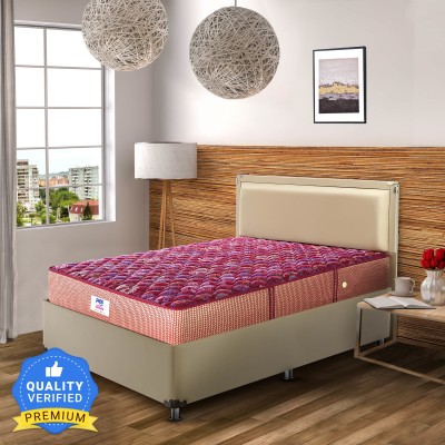 PEPS Springkoil Normal Top Maroon 6 inch King Bonnell Spring Mattress(L x W: 72 inch x 72 inch)