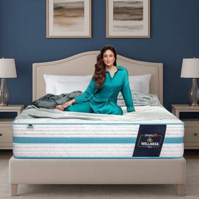 SPRINGFIT Wellness Medic Gelled Polly Quilt 6 Inch inch Queen Pocket Spring Mattress(L x W: 84 inch x 60 inch)