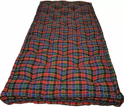RAJASTHAN HANDLOOM Soft Cotton Multicolour 6X6ft Mattress / Gadda 5 inch King Cotton Mattress(L x W: 72 inch x 72 inch)