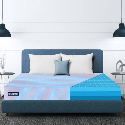 The Sleep Company SmartGRID Ortho SnowTec- AIHA Certified 4-6 Degree Cooling Technology| 8 inch King High Density (HD) Foam Mattress