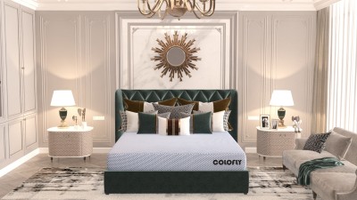 COLOFLY Dual Comfort Soft & Firm High Resilience (HR) 4 inch Queen High Resilience (HR) Foam Mattress(L x W: 75 inch x 48 inch)