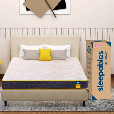 Centuary Mattresses Sleepables Reversible Dual Comfort Firm and Soft 6 inch King High Resilience (HR) Foam Mattress