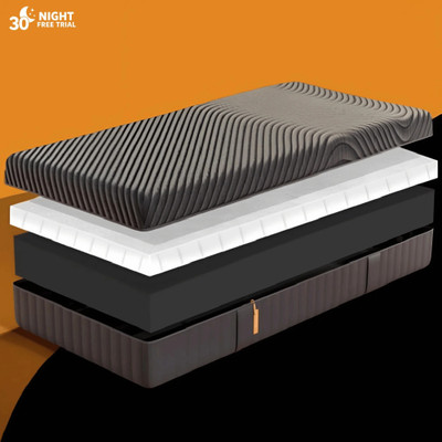 Emma Germany Orthopaedic Black Roll Pack 6 inch Queen High Resilience (HR) Foam Mattress(L x W: 78 inch x 66 inch)