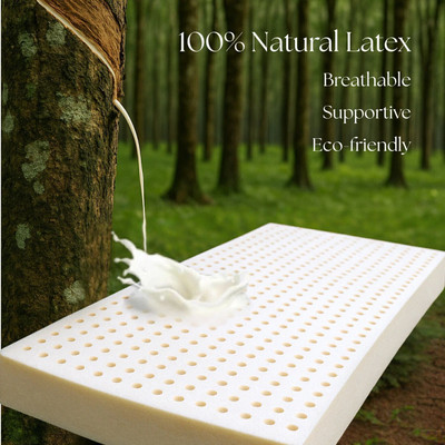 DozeIQ Natural Latex Orthopedic Reversible Mattress Back Pain Relief & Spine Support 4 inch Single High Resilience (HR) Foam Mattress(L x W: 70 inch x 35 inch)