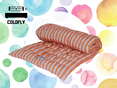 COLOFLY Soft Cotton Multicolour Mattress / Gadda Single Bed Orange 4 inch Single Cotton Mattress(L x W: 72 inch x 35 inch)