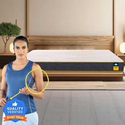 Centuary Mattresses Sleepables Dual Comfort Hard and Soft Reversible Roll Pack 6 inch Double High Resilience (HR) Foam Mattress(L x W: 72 inch x 48 inch)