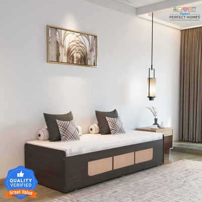 Flipkart Perfect Homes Quintus Engineered Wood Single Box Bed, 186 cm x 80.7 cm (6.1 ft x 2.65 ft)(Finish Color - Melamine SP Wenge, Delivery Condition - Knock Down)