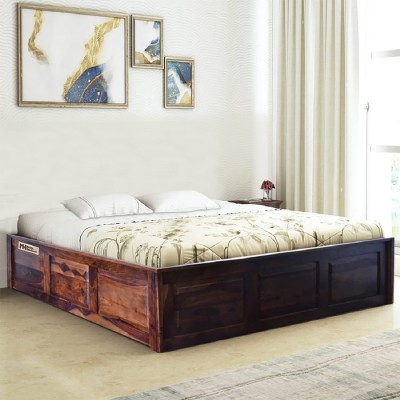 Meera Handicraft bed solid sheesham wood in queen size Delivery Condition - DIY(Do-It-Yourself)) Solid Wood Queen Box Bed(Finish Color - Natural Brown, Delivery Condition - DIY(Do-It-Yourself))