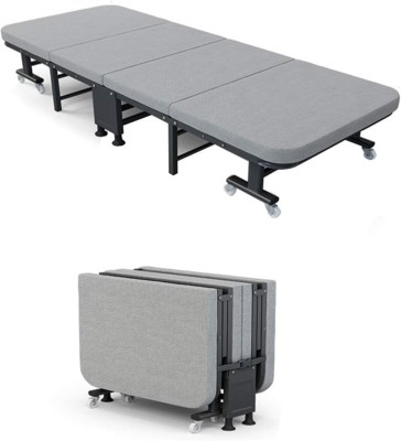 UKDECAL Metal Single Bed(Finish Color - BLACK AND GREY,  (Mattress Included), Delivery Condition - Pre-assembled)