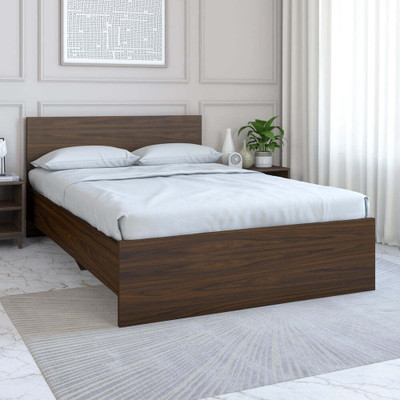 Nilkamal Arthur Engineered Wood Double Bed(Finish Color - Brown, Delivery Condition - Knock Down)