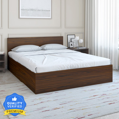 Nilkamal Arthur With Storage Engineered Wood King Box Bed(Finish Color - Walnut, Delivery Condition - Knock Down)