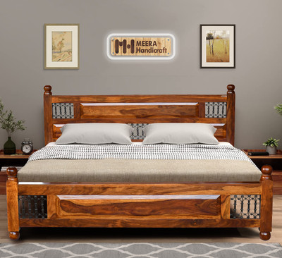 Meera Handicraft bed solid sheesham wood in Queen size Delivery Condition - DIY(Do-It-Yourself)) Solid Wood Queen Bed(Finish Color - Mahogany Finish, Delivery Condition - DIY(Do-It-Yourself)) Meera Handicraft bed solid sheesham wood in Queen size Delivery Condition - DIY(Do-It-Yourself)) Solid Wood Queen Bed(Finish Color - Mahogany Finish, Delivery Condition - DIY(Do-It-Yourself))