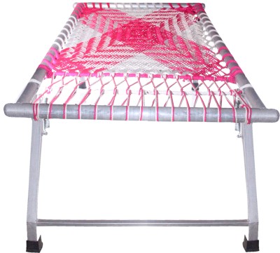 letap Folding single bed Metal Single Bed(Finish Color - Pink, Delivery Condition - Pre-assembled)