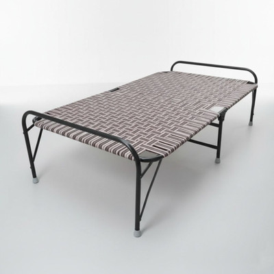 MA STUFF Iron Folding Bed High Quality Material for Adults & Kids Metal Single Bed(Finish Color - Black, Delivery Condition - Pre-assembled)