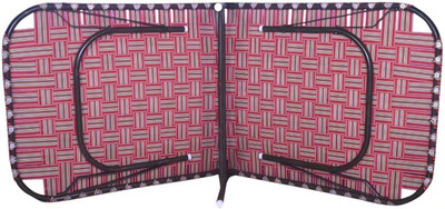 HussainFuniture Foldable Bed Portable Single Folding Bed Niwar Charpai Khatiya Bed for Sleeping Metal Single Bed(Finish Color - Multicolor, Delivery Condition - Pre-assembled)