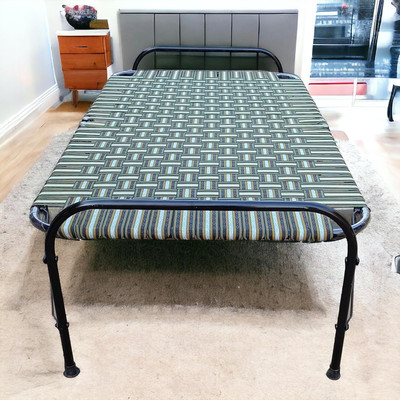 NorthCrafts Folding Bed Metal Cot Khat for Sleeping Portable Single Foldable 3x6 ft. Bed Metal Single Bed(Finish Color - MULTI-COLOR, Delivery Condition - Pre-assembled)