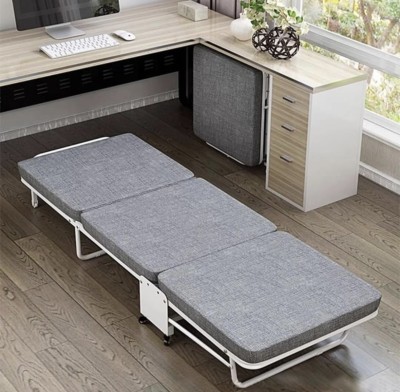 HAVENCRAFTS Bamboo Single Bed(Finish Color - SILVER AND GREY,  (Mattress Included), Delivery Condition - Pre-assembled)