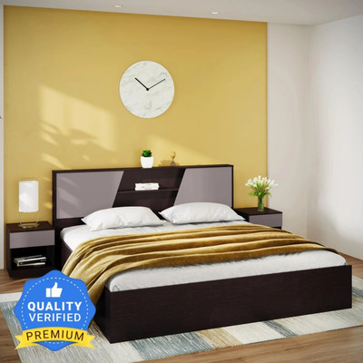 Godrej Interio Hannah Engineered Wood Queen Box Bed(Finish Color - Colarain, Delivery Condition - Knock Down)