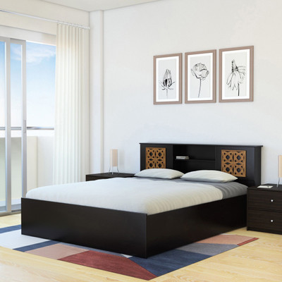 Flipkart Perfect Homes Rhapsody Engineered Wood Queen Box Bed, 218 cm x 162.3 cm (7.15 ft x 5.32 ft)(Finish Color - Chocolate Wenge, Delivery Condition - Knock Down)