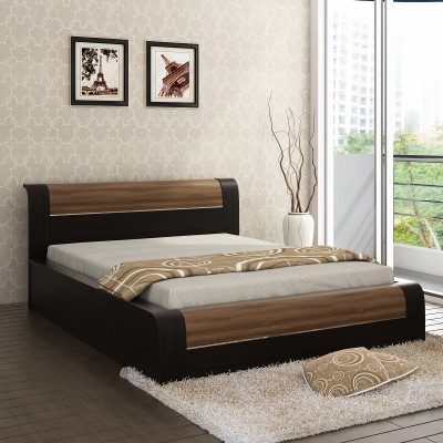 SPACEWOOD AMAZON BED Engineered Wood King Hydraulic Bed(Finish Color - NATURAL WENGE, Delivery Condition - Knock Down)