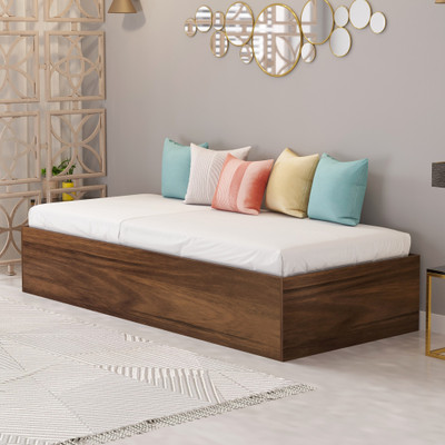 BLUEWUD Maltein Single Diwan Day Bed with Storage Box for Kids Adult Bedroom Engineered Wood Single Box Bed(Finish Color - Brown Maple, Delivery Condition - DIY(Do-It-Yourself)) BLUEWUD Maltein Single Diwan Day Bed with Storage Box for Kids Adult Bedroom Engineered Wood Single Box Bed(Finish Color - Brown Maple, Delivery Condition - DIY(Do-It-Yourself))