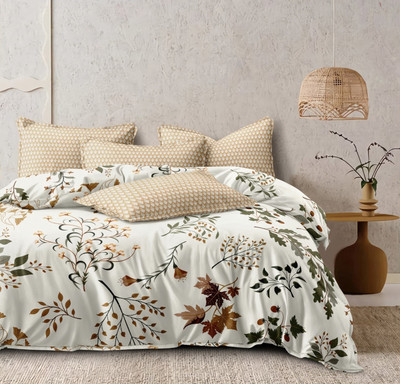 Flipkart SmartBuy Microfiber King Sized Bedding Set(Cream, 1 King Size Bedsheet with 2 Pillow Cover and 1 Double Dohar)