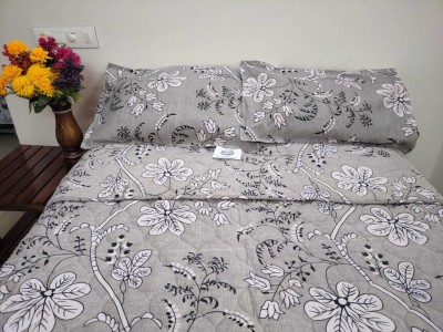 MSSPM Cotton King Sized Bedding Set(Grey)