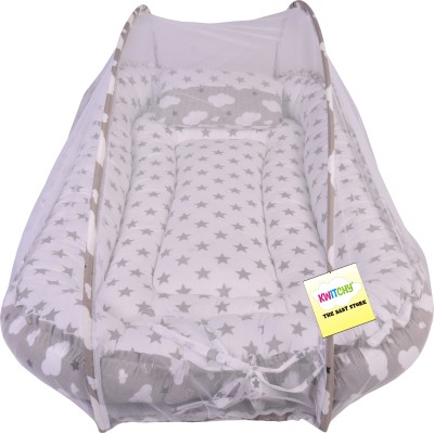 Kwitchy Cotton Baby Bed Sized Bedding Set(Grey, 1 Pcs Baby Bedding Reversible)