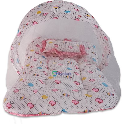 Synlark Cotton Baby Bed Sized Bedding Set(Apple-Red)