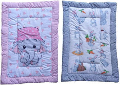 Ronqiza Cotton Baby Bed Sized Bedding Set(Multicolor, 2 set Godari)