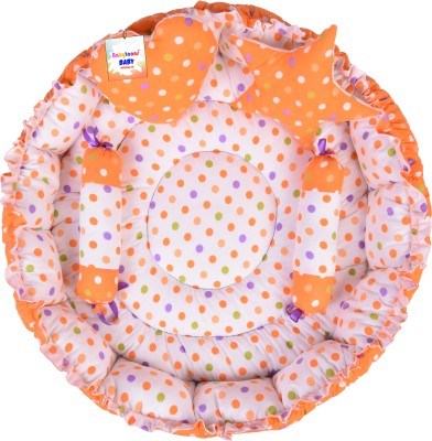 BabyToons Cotton Baby Bed Sized Bedding Set(Orange)