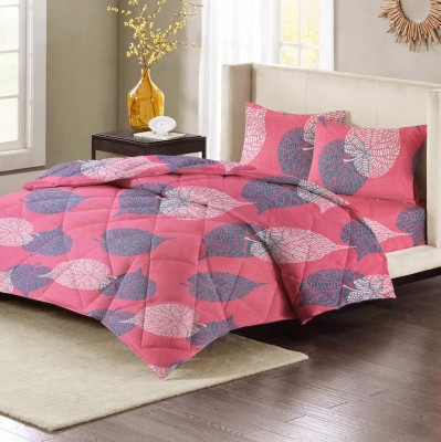 BSB HOME Abstract Double Comforter for  Heavy Winter(Microfiber, Pink)