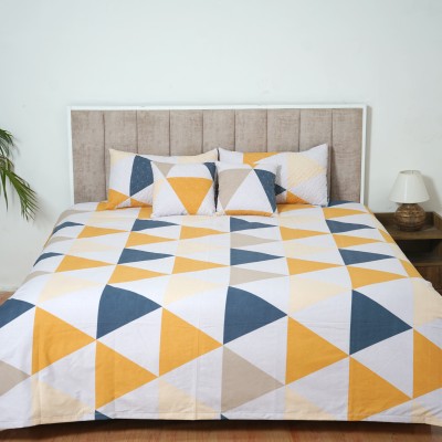 Glaxomas Cotton King Sized Bedding Set(Multiclour)
