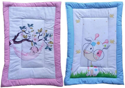 Ronqiza Cotton Baby Bed Sized Bedding Set(Multicolor, 2 set Godari)