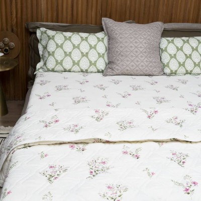 Urban Space Cotton Queen Sized Bedding Set(Amsterdam Valley Pink)
