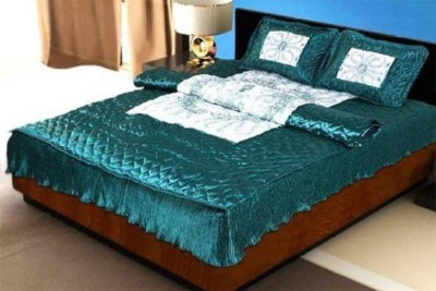 Barbican Satin Queen Sized Bedding Set(Rama Green)