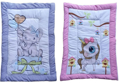 Ronqiza Cotton Baby Bed Sized Bedding Set(Multicolor, 2 set Godari)