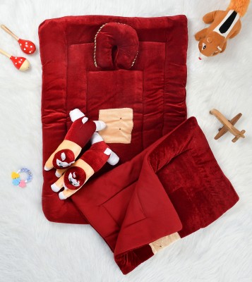 Lumilittles Cotton Single Sized Bedding Set(Maroon)