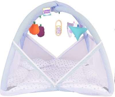 BABY KINGDOM Cotton Baby Bed Sized Bedding Set(Blue)