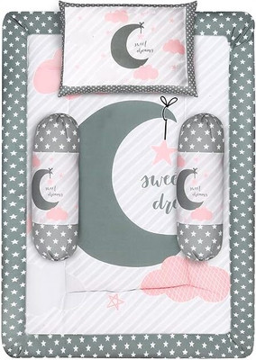 Pramukh Enterprise Cotton Single Sized Bedding Set(GEY, 1)