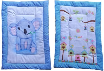 varni impex Cotton King Sized Bedding Set(Blue_Blue5)