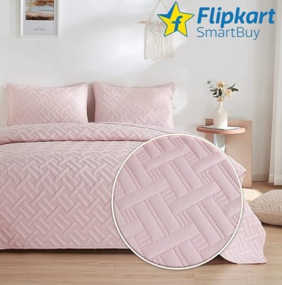 Flipkart SmartBuy Cotton Double King Sized Bedding Set(Pink)