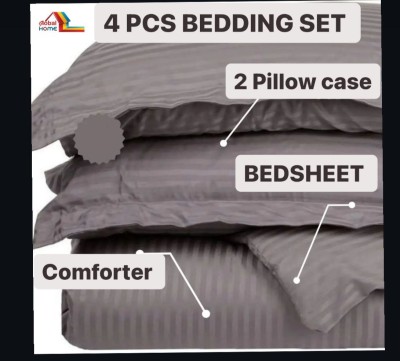 GOOD PRICE Cotton King Sized Bedding Set(Silver)