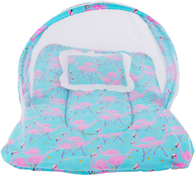 BUMTUM Cotton Baby Bed Sized Bedding Set(Teal Green, 1 Bedding Set)