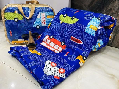 TRHANDLOOM Polyester Single Sized Bedding Set(Blue, 1 PCS OF COMFORTER)